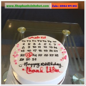 Bánh Sinh Nhật Cuốn Lịch - CL104